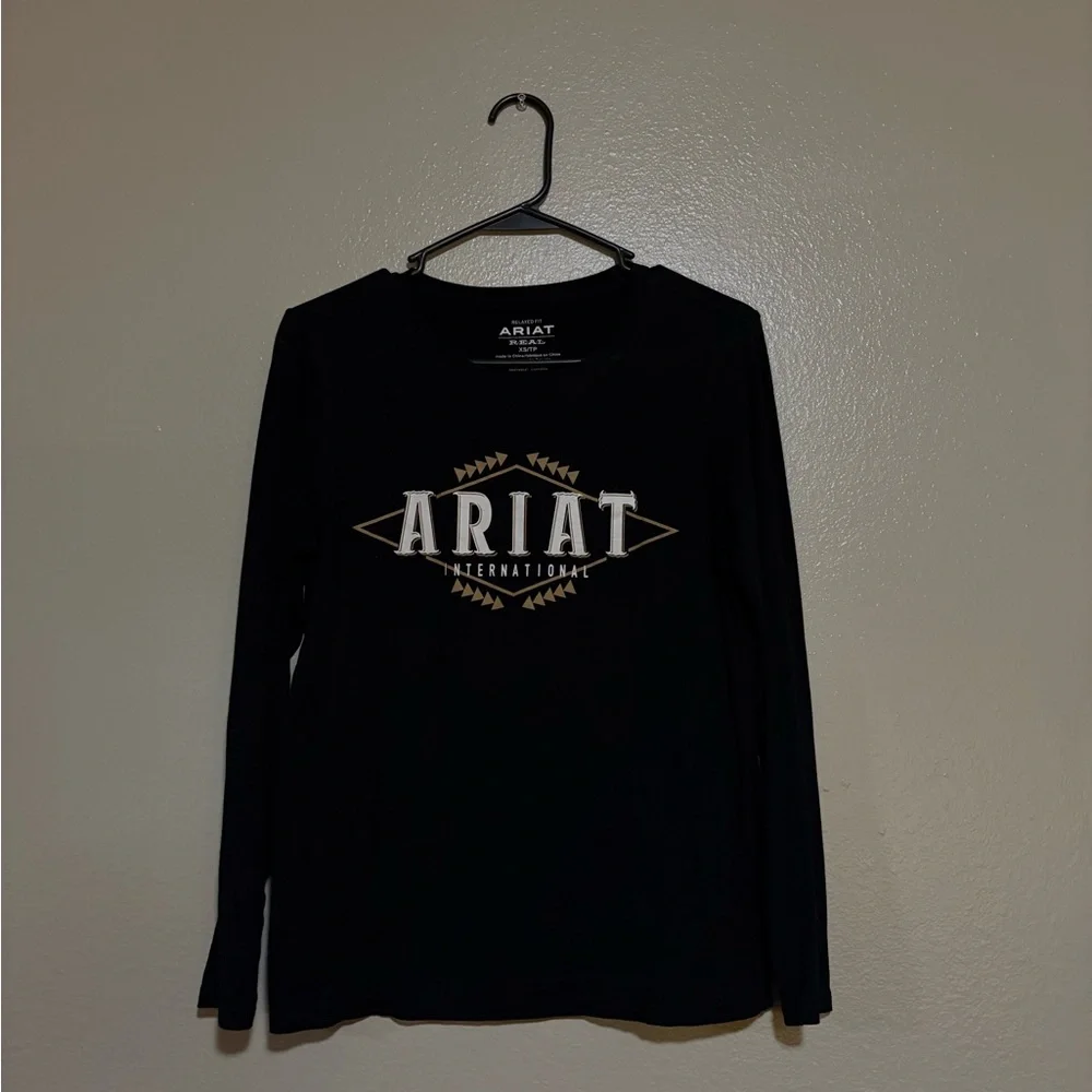Ariat Black Logo Long Sleeve Shirt - Picture 1 of 2